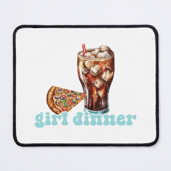 Item preview, girl dinner: pizza cola, fast food designed and sold by EmeraldeaArt.