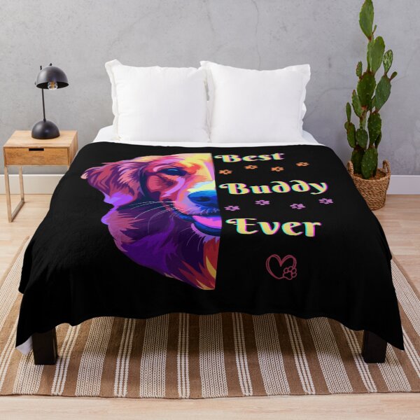 Item preview, Colorfull Best Buddy Golden Retriver T-shirt Design designed and sold by MemoriesCreator.