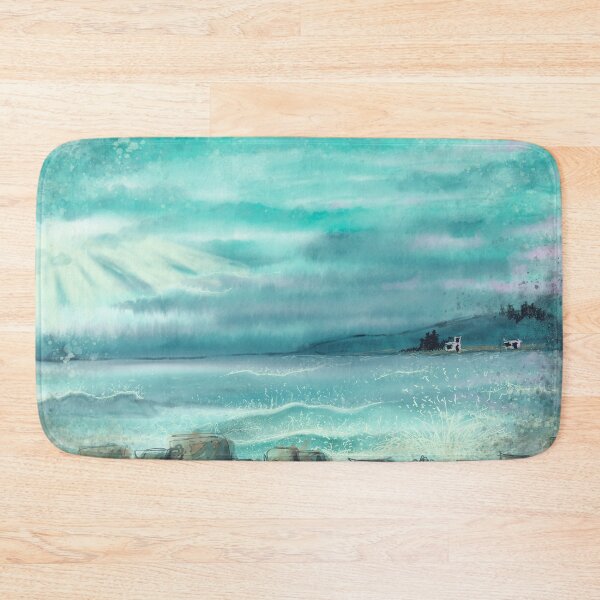 Item preview, Rain is on the Way - stormy sea painting designed and sold by CindyGetsArty.