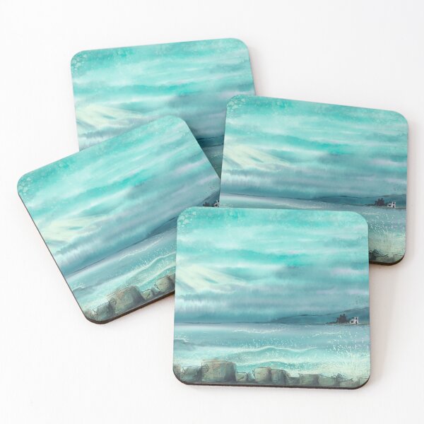 Item preview, Rain is on the Way - stormy sea painting designed and sold by CindyGetsArty.
