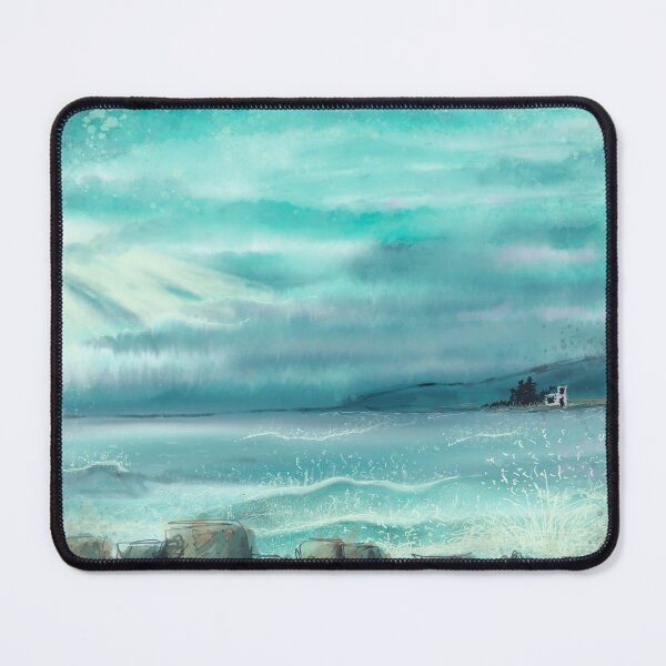Item preview, Rain is on the Way - stormy sea painting designed and sold by CindyGetsArty.