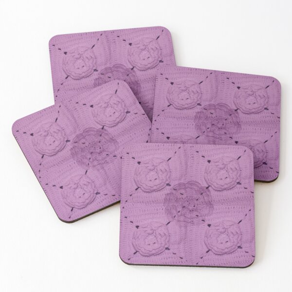 Item preview, Pink Hand Crocheted Granny Square - Crochet - Photography designed and sold by Victoria Rose.