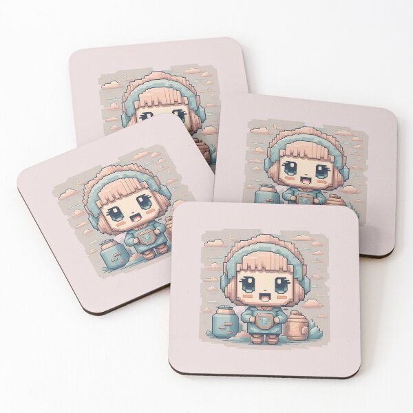 Item preview, Kawaii Chibi Girl Pixel Art designed and sold by Itsheartshop.