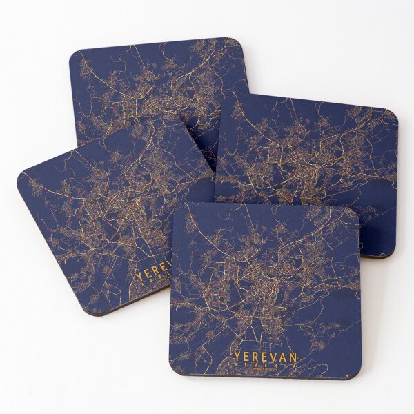 Item preview, Yerevan, Armenia Map -  City At Night designed and sold by deMAP.