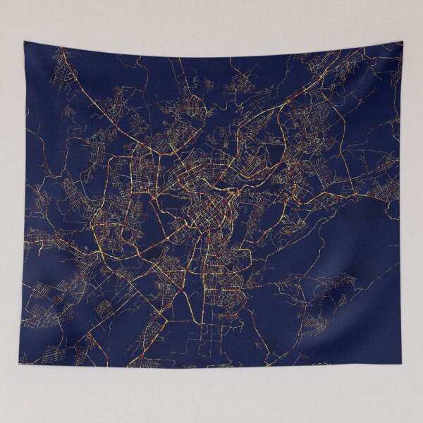 Item preview, Yerevan, Armenia Map -  City At Night designed and sold by deMAP.