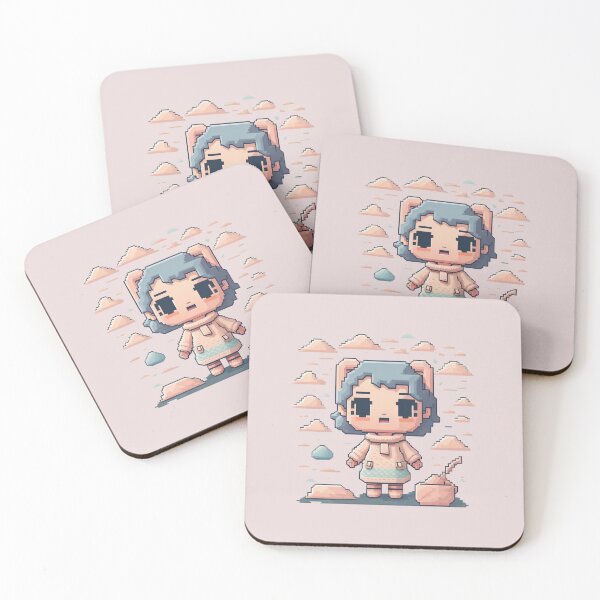 Item preview, Adorable Chibi Girl Pixel Art designed and sold by Itsheartshop.