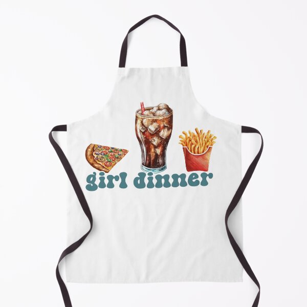 Item preview, girl dinner: pizza cola frech fries, fast food designed and sold by EmeraldeaArt.