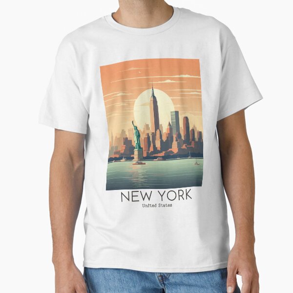 Artikel-Vorschau von Eine Vintage-Reiseillustration von New York - USA, designt und verkauft von GoodOldVintage.