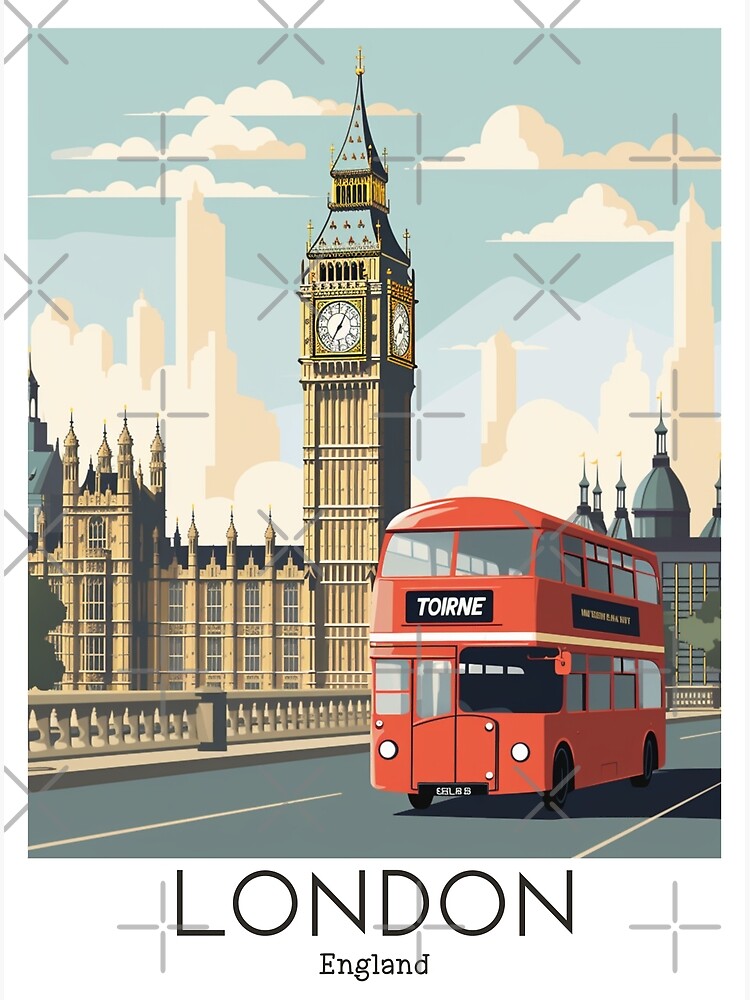 Illustration London - Vintage Travel Poster