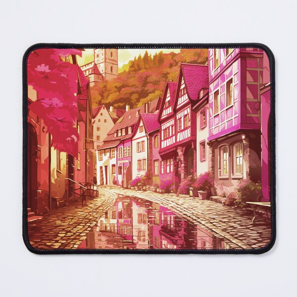 Item preview, Miltenberg Town, Sunset, Germany, Ai Generated Art - A Timeless Tapestry of Bavarian Charm designed and sold by studioSharonKay.
