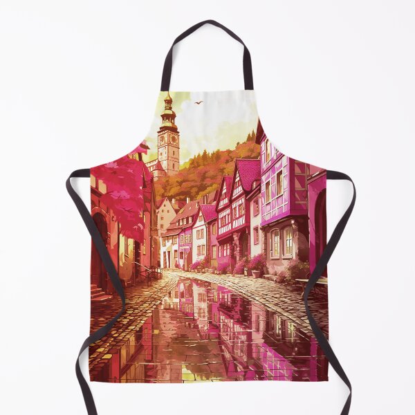Item preview, Miltenberg Town, Sunset, Germany, Ai Generated Art - A Timeless Tapestry of Bavarian Charm designed and sold by studioSharonKay.