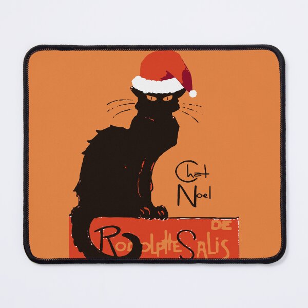 Item preview, Le Chat Noel Christmas Parody Distressed Cut Out designed and sold by taiche.