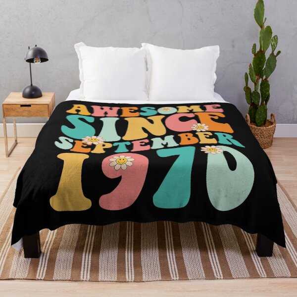 Item preview, Awesome Since September 1970 | Made In 1970 | Retro Groovy Birthday designed and sold by Christina-grich.