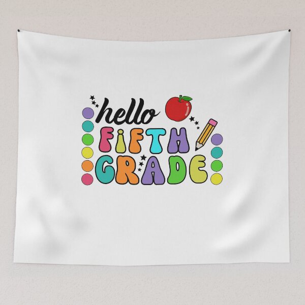 Item preview, Hello Fifth Grade designed and sold by The Sticker Spree  ⭐️⭐️⭐️⭐️⭐️.