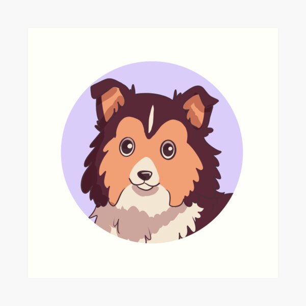 Item preview, Cute shetland sheepdog kawaii illustration  designed and sold by Yaragold.