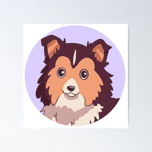 Item preview, Cute shetland sheepdog kawaii illustration  designed and sold by Yaragold.