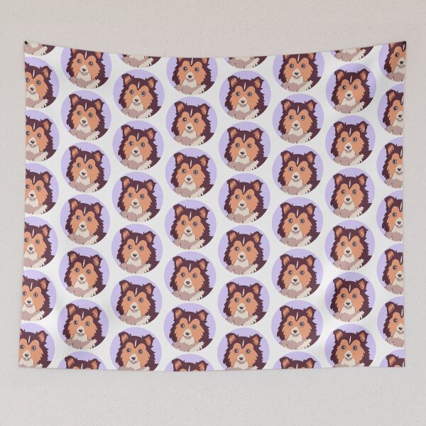 Item preview, Cute shetland sheepdog kawaii illustration  designed and sold by Yaragold.