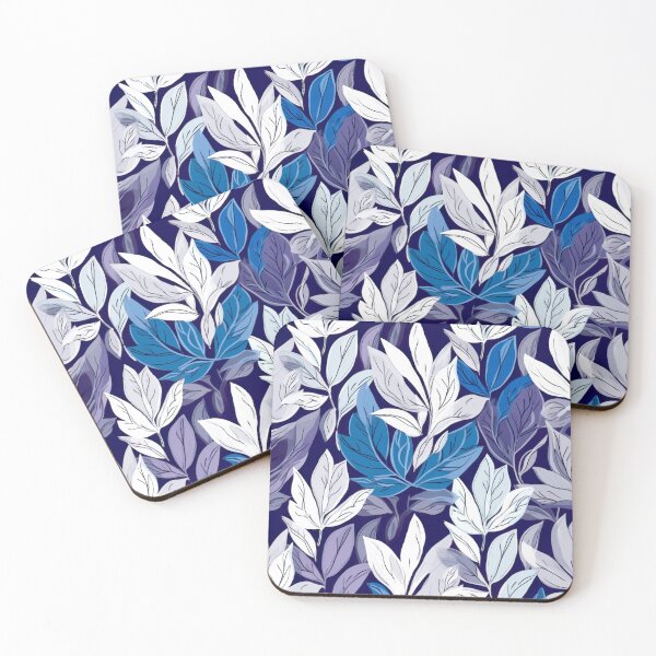 Item preview, Leaf Design - Leaf - Navy, sky blue, lavender, white, gray designed and sold by Highlandkings.