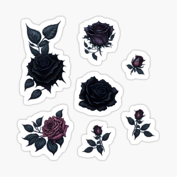 Item preview, Black Gothic Roses - Captivating Beauty in Dark Romance designed and sold by DimHel2.
