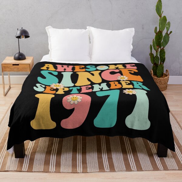 Item preview, Awesome Since September 1971 | Made In 1971 | Retro Groovy Birthday designed and sold by Christina-grich.