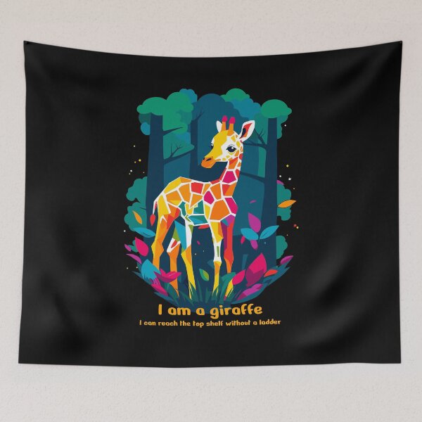 Item preview, I am a giraffe, I can reach the top shelf without a ladder designed and sold by IcalsaidArt.