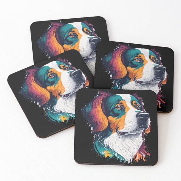 Item preview, Colorful Canine: A Vibrant Portrait designed and sold by TheFrenchVegan.