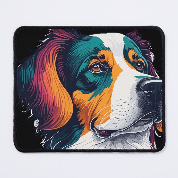 Item preview, Colorful Canine: A Vibrant Portrait designed and sold by TheFrenchVegan.