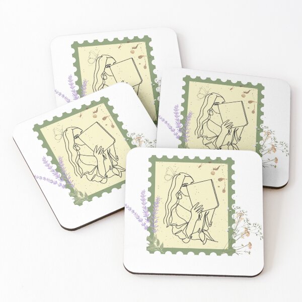 Item preview, Book Stamp for Readers and Nature Fans designed and sold by noneko04.