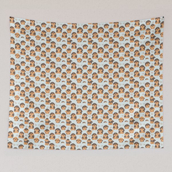 Item preview, Simple Cute Rottweiler Puppy Pattern Blue Pattern designed and sold by Theo-B.