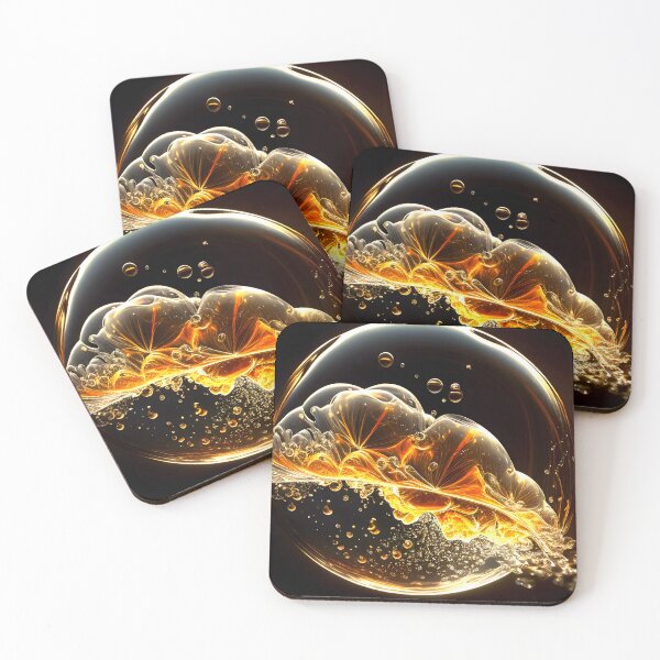 Item preview, Gold black soap bubbles designed and sold by Creativ-Queen.