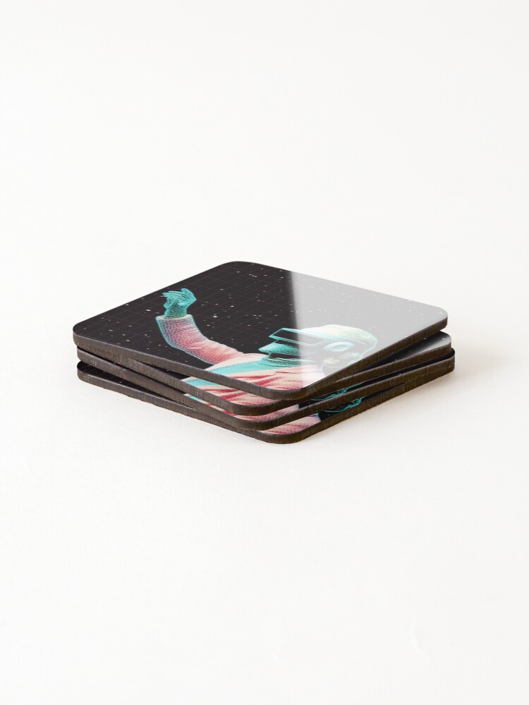 Thumbnail 4 of 5, Coasters (Set of 4), Check Please designed and sold by ARTificialNsite.