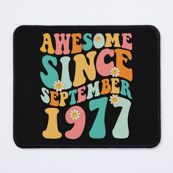 Item preview, Awesome Since September 1977 | Made In 1977 | Retro Groovy Birthday designed and sold by Christina-grich.