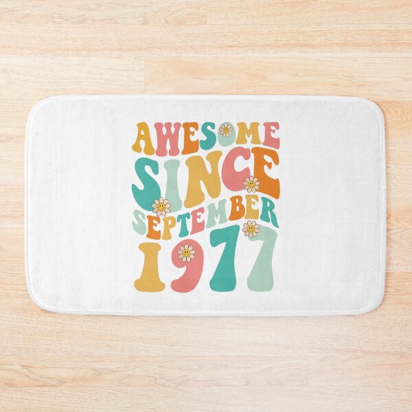 Item preview, Awesome Since September 1977 | Made In 1977 | Retro Groovy Birthday designed and sold by Christina-grich.