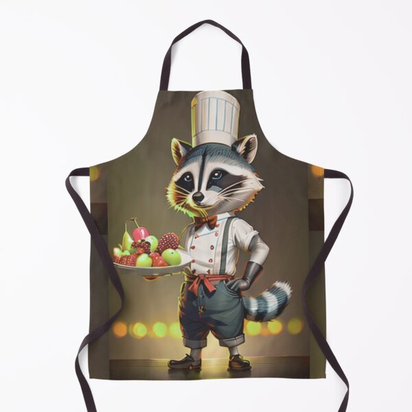 Item preview, A cool chef raccoon with a fruit plate designed and sold by Pelzi100.