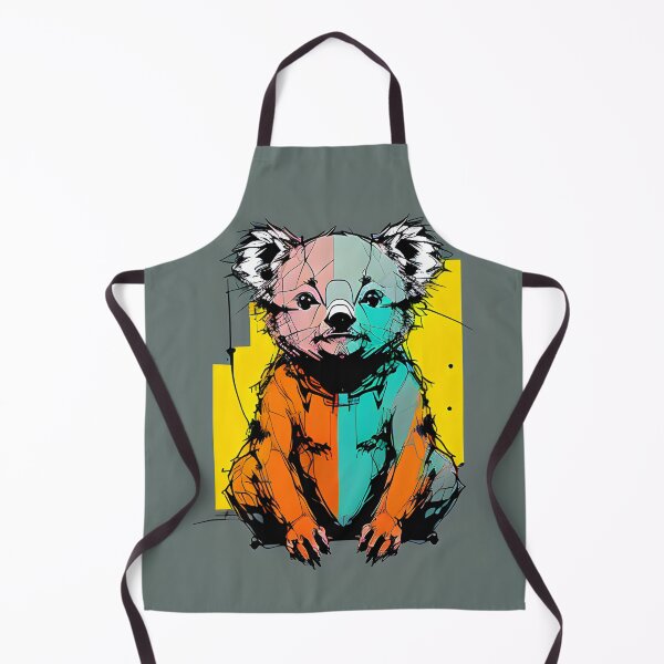 Item preview, Koala Bear Inkpunk Style with Gray Background designed and sold by CJMarchese.