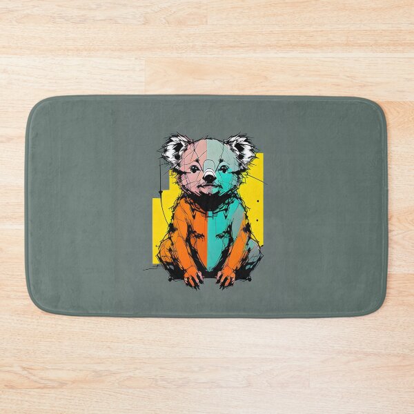 Item preview, Koala Bear Inkpunk Style with Gray Background designed and sold by CJMarchese.
