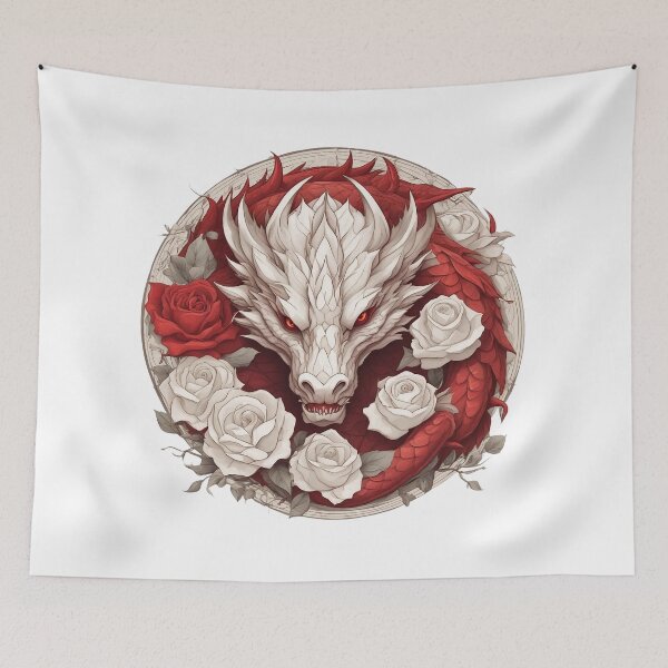 Item preview, White Dragon İn The Red Rose designed and sold by FrozenPolarBear.