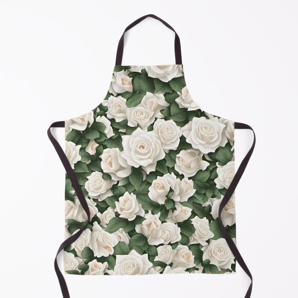 Item preview, White roses design, nature inspired floral pattern designed and sold by artbelka.