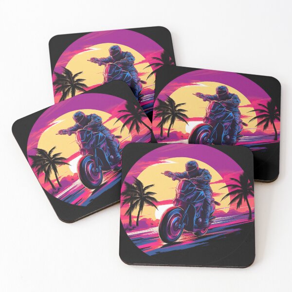 Item preview, Synthwave Sunset Biker  designed and sold by HouseOfLyons.