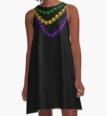 Mardi Gras Beads A-Line Dress