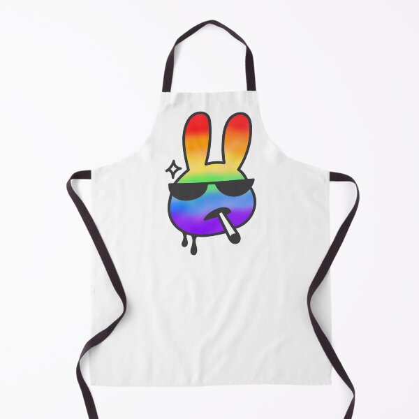 Item preview, Smoking LGBTQ pride rainbow bunny with spray can paint effect designed and sold by VistaViews.