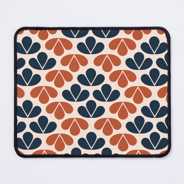 Item preview, Pattern flowers 70s orange/blue designed and sold by MyMaryDesign.