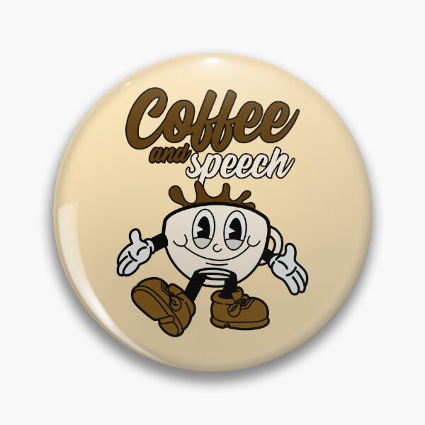Item preview, Coffee and Speech :Cute cartoon coffee cup designed and sold by ImaginarStore.