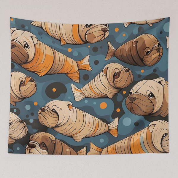 Item preview, "SHAR PEI FISH" BY HUNZINATOR designed and sold by HUNZINATOR.