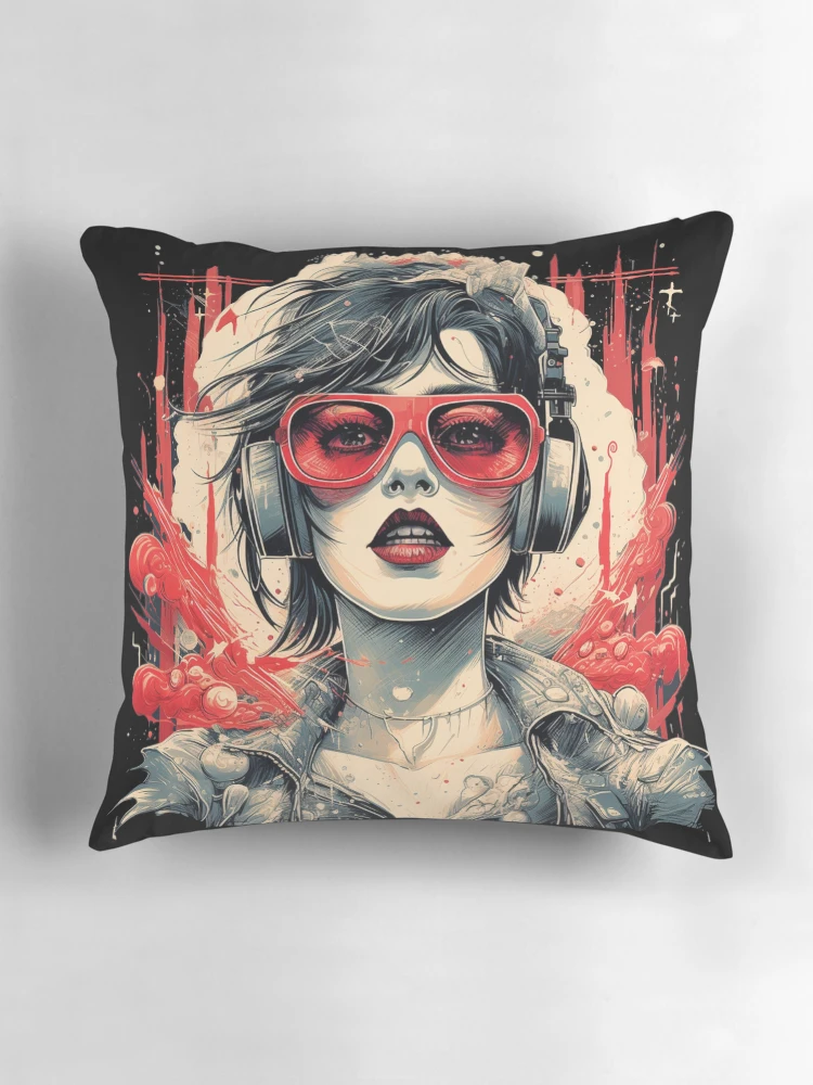 Thumbnail 3 of 4, Pillow, Explosive Soundwaves designed and sold by PrintDesignLab.