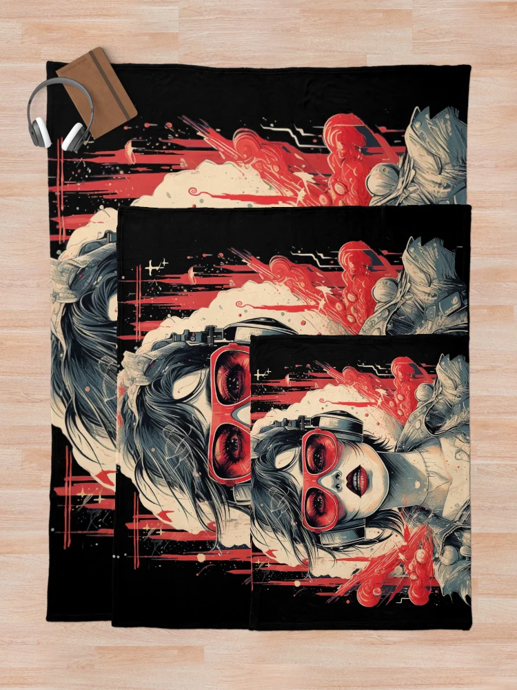 Thumbnail 5 of 6, Throw Blanket, Explosive Soundwaves designed and sold by PrintDesignLab.