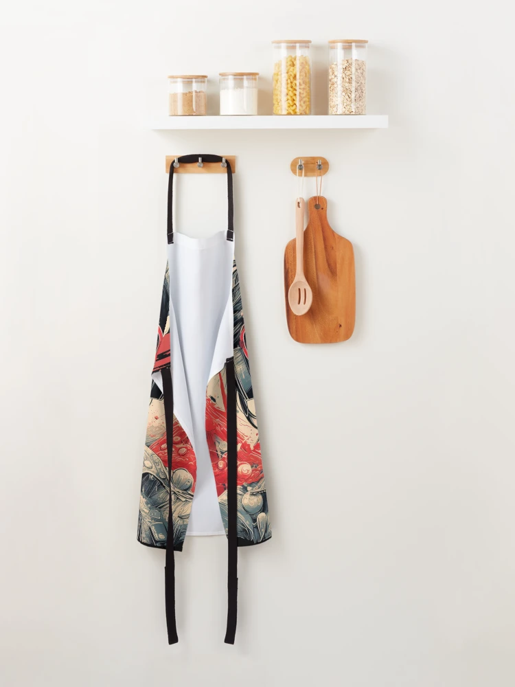 Thumbnail 2 of 6, Apron, Explosive Soundwaves designed and sold by PrintDesignLab.