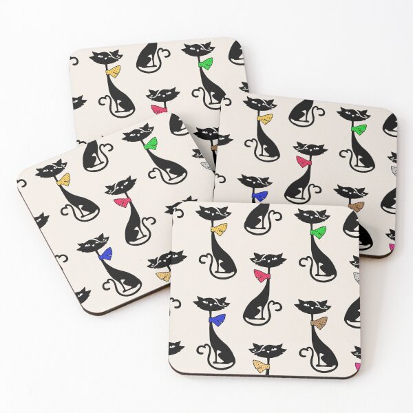 Item preview, Stylish Black Cats with hearts designed and sold by NatWWE.