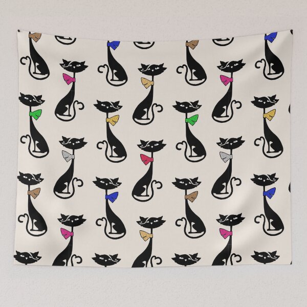 Item preview, Stylish Black Cats with hearts designed and sold by NatWWE.