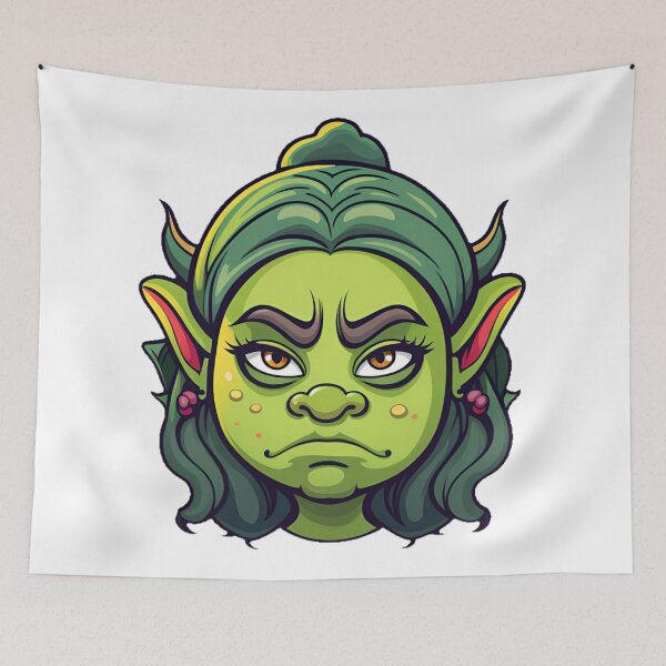 Item preview, Orc woman mad cartoon designed and sold by marjard.